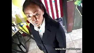 Busty Asian MILF ass fucked